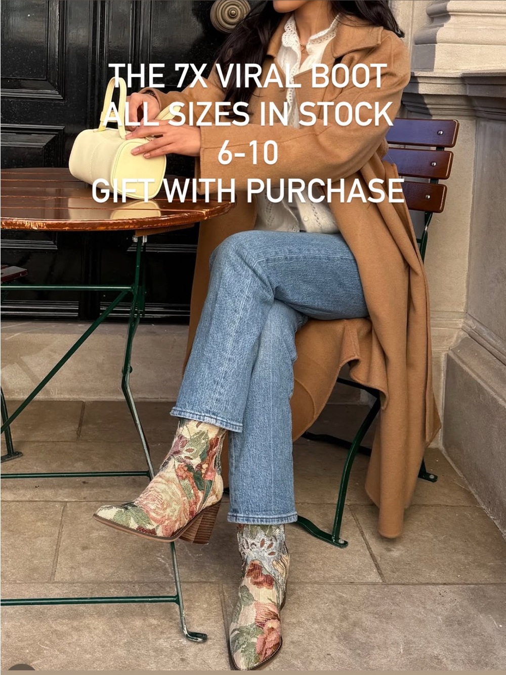 Oasis Society Sorrel Viral Floral Tapestry Western Cowboy Boots NIB